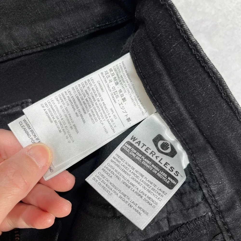 Levi's 720 High Rise Super Skinny Jeans Women's Black‎ Denim Stretch - 27X28.5